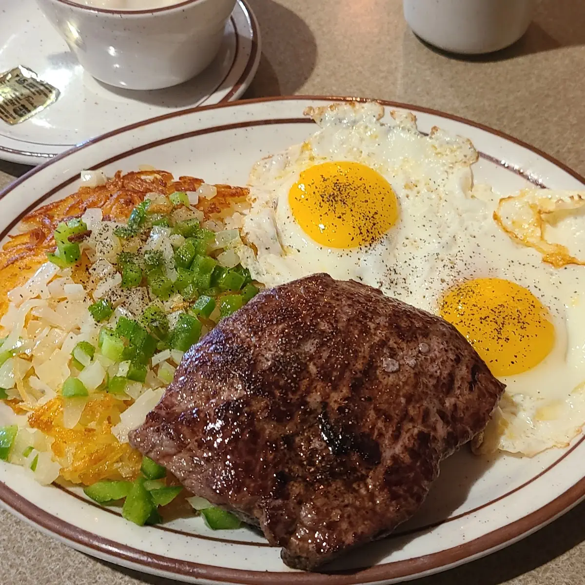 Steak Eggs & Hash Browns