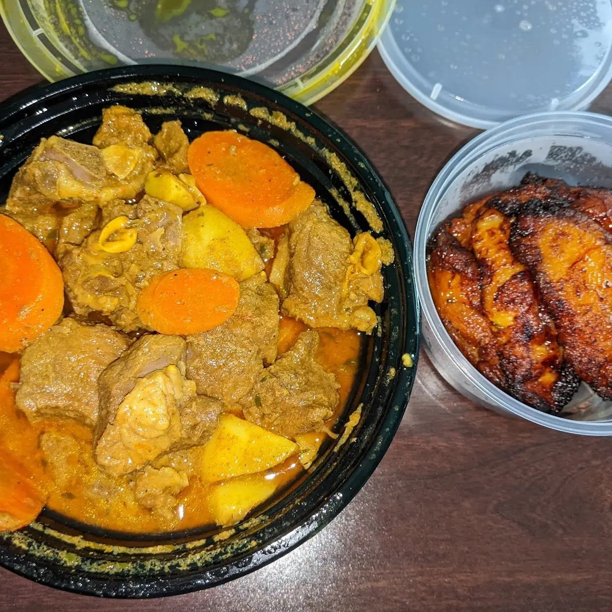 Goat Curry Plantains
