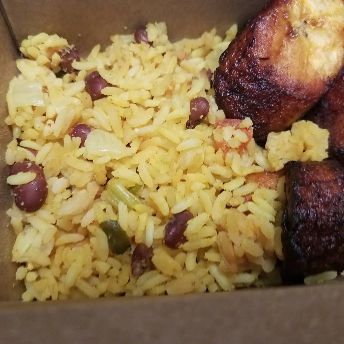 Fried Plantains Rice&Peas
