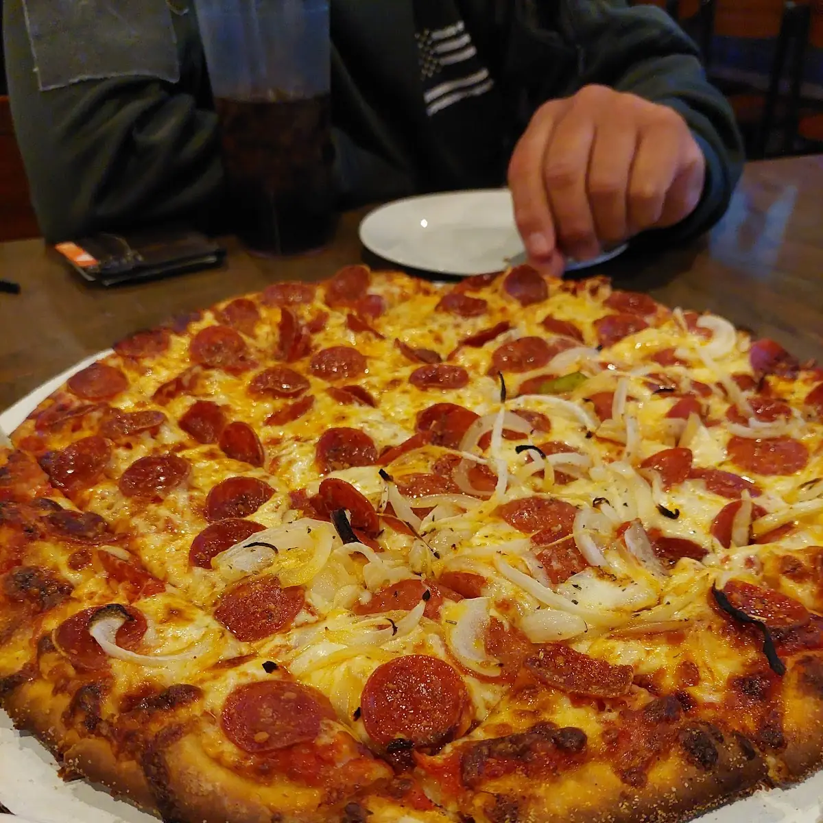 Pepperoni Pizza with Onion