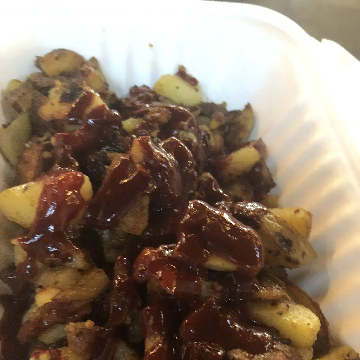 Potatoes with Blueberry Chipotle Sauce