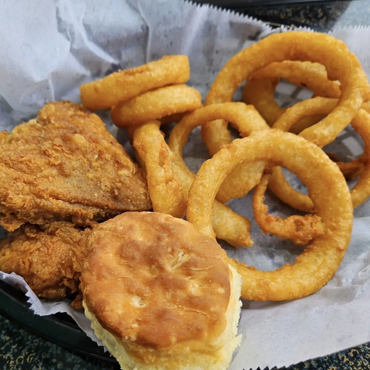 Sweet Potato Fries or Onion Rings