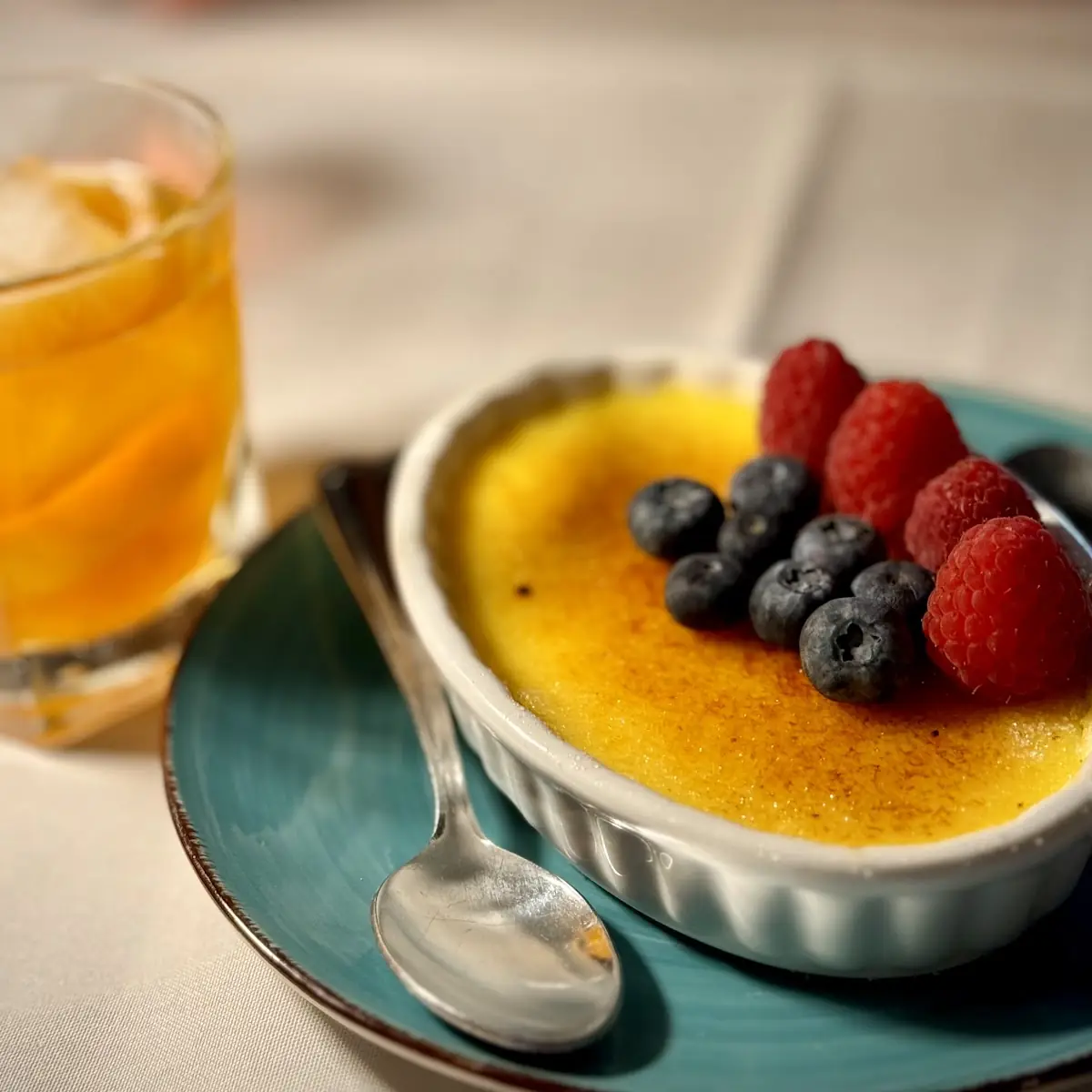 Creme Brulee with Fresh Berries