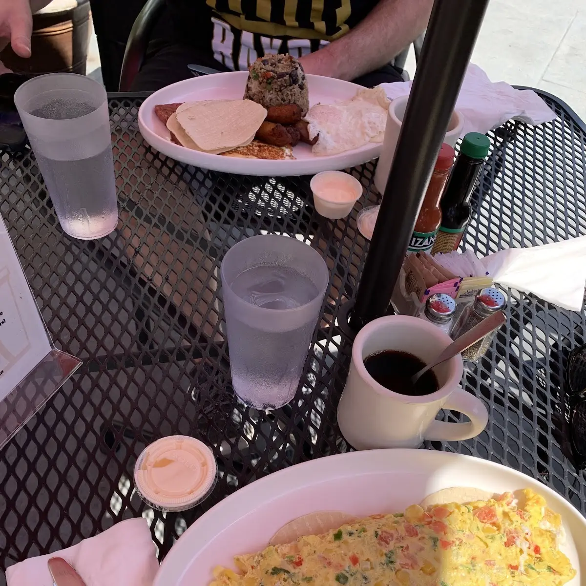 Scrambled Egg Omelette and Gallo Pinto