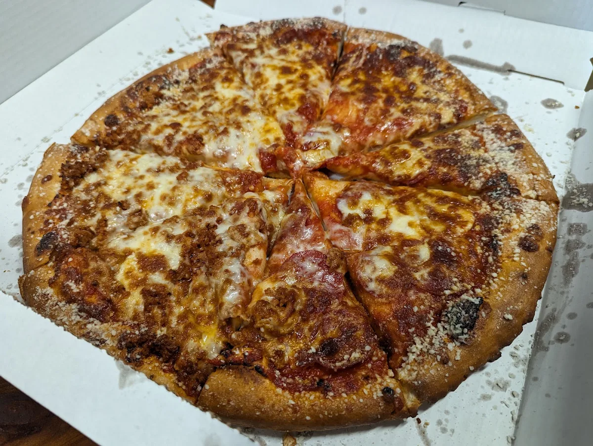 Sausage and Pepperoni Pizza