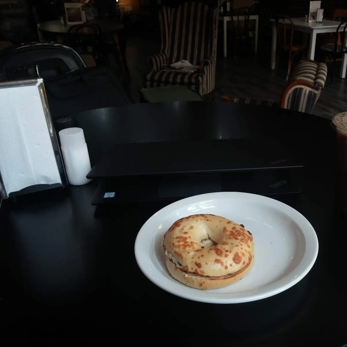 Bagel and Iced Mocha
