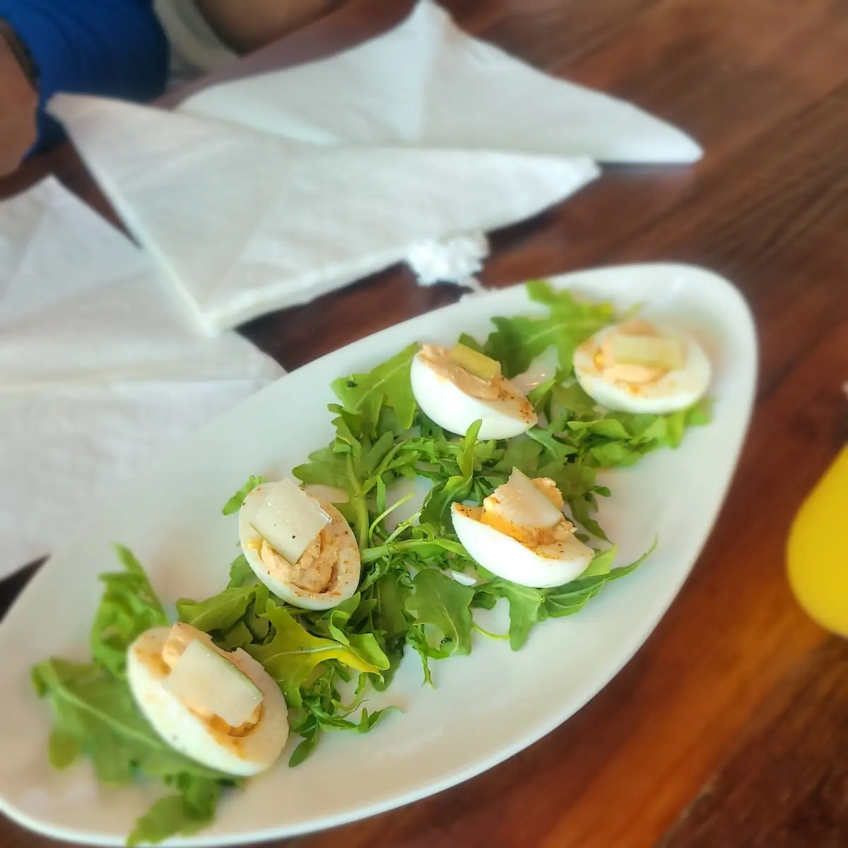 Bloody Mary Deviled Eggs