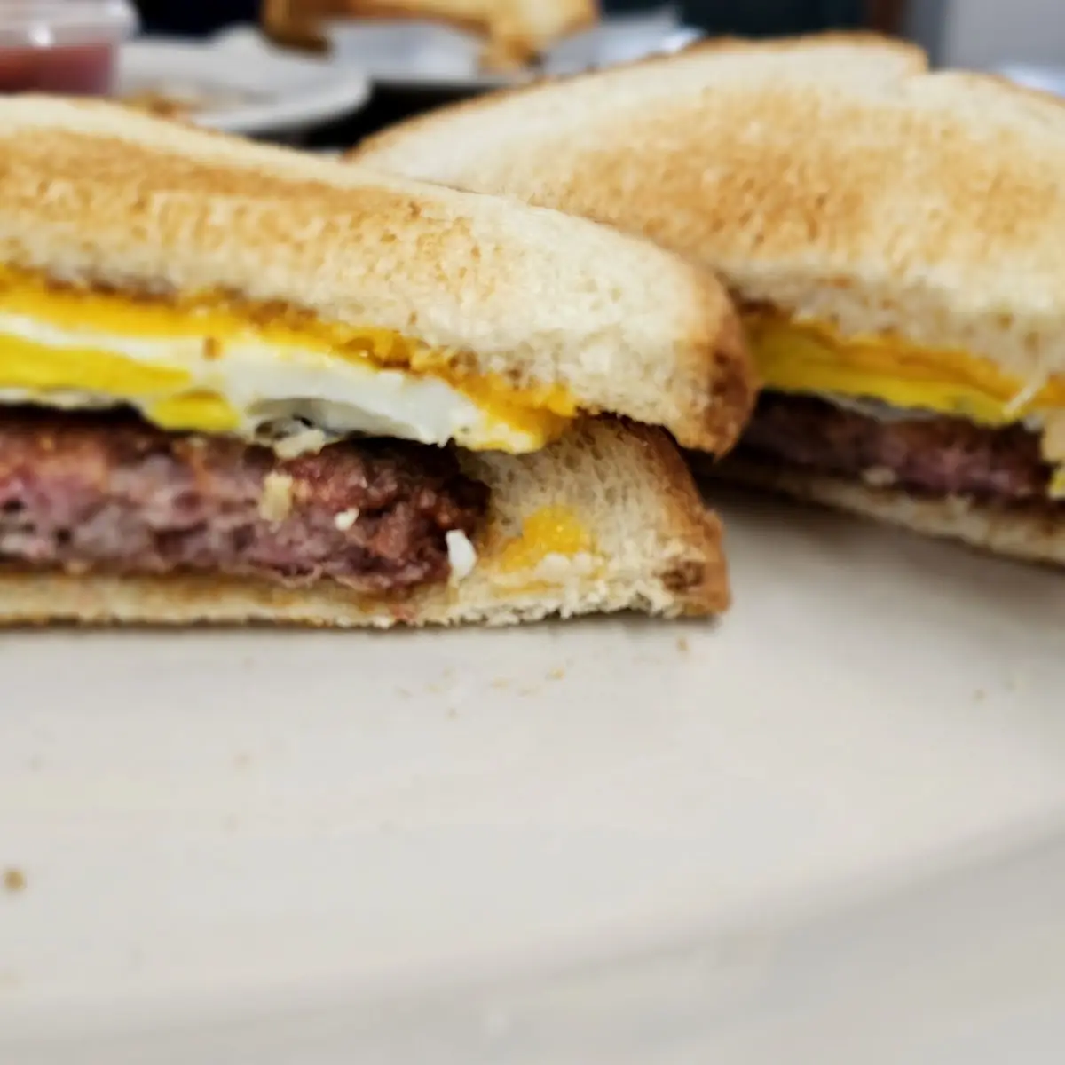 Grilled Sausage Egg and Cheese Sandwich