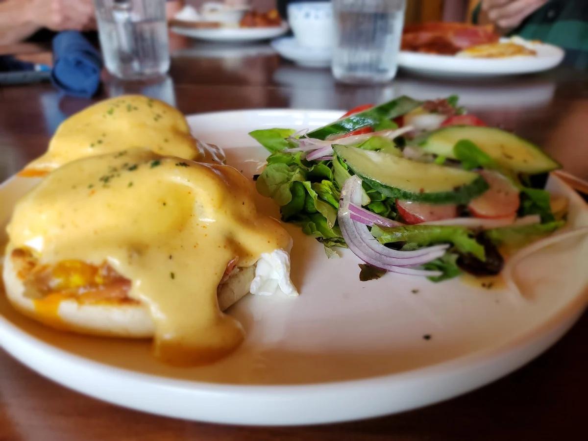 Eggs Benedict with Salmon and Greens, The Globe Restaurant
