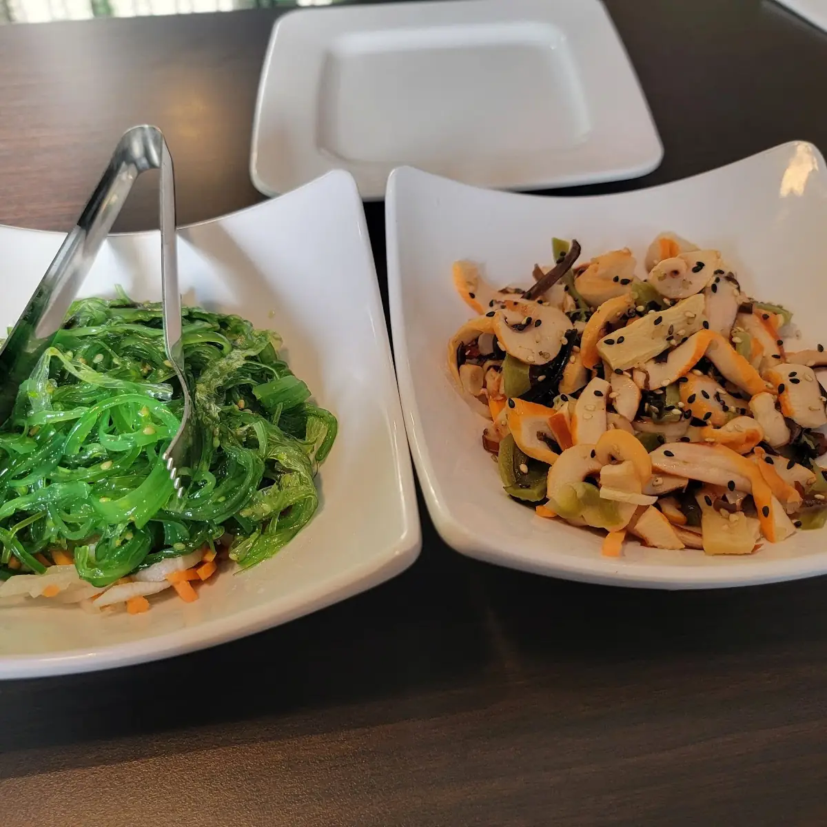 Seaweed Salad and Squid Salad