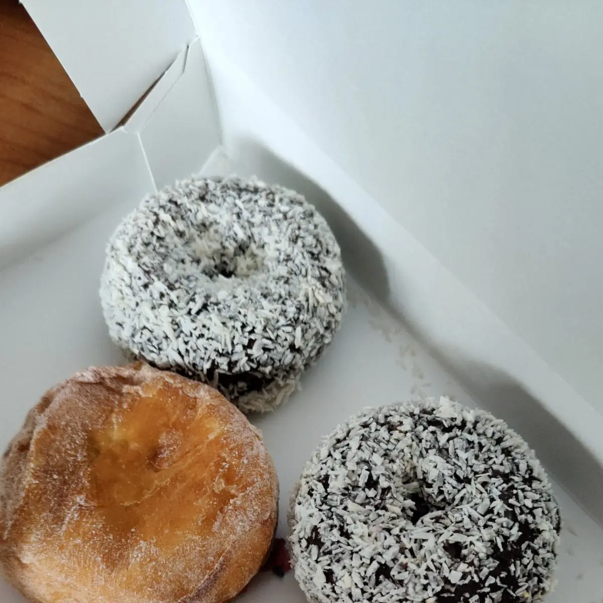 Jelly Chocolate Coconut and Chocolate Frosted Sprinkle Doughnuts