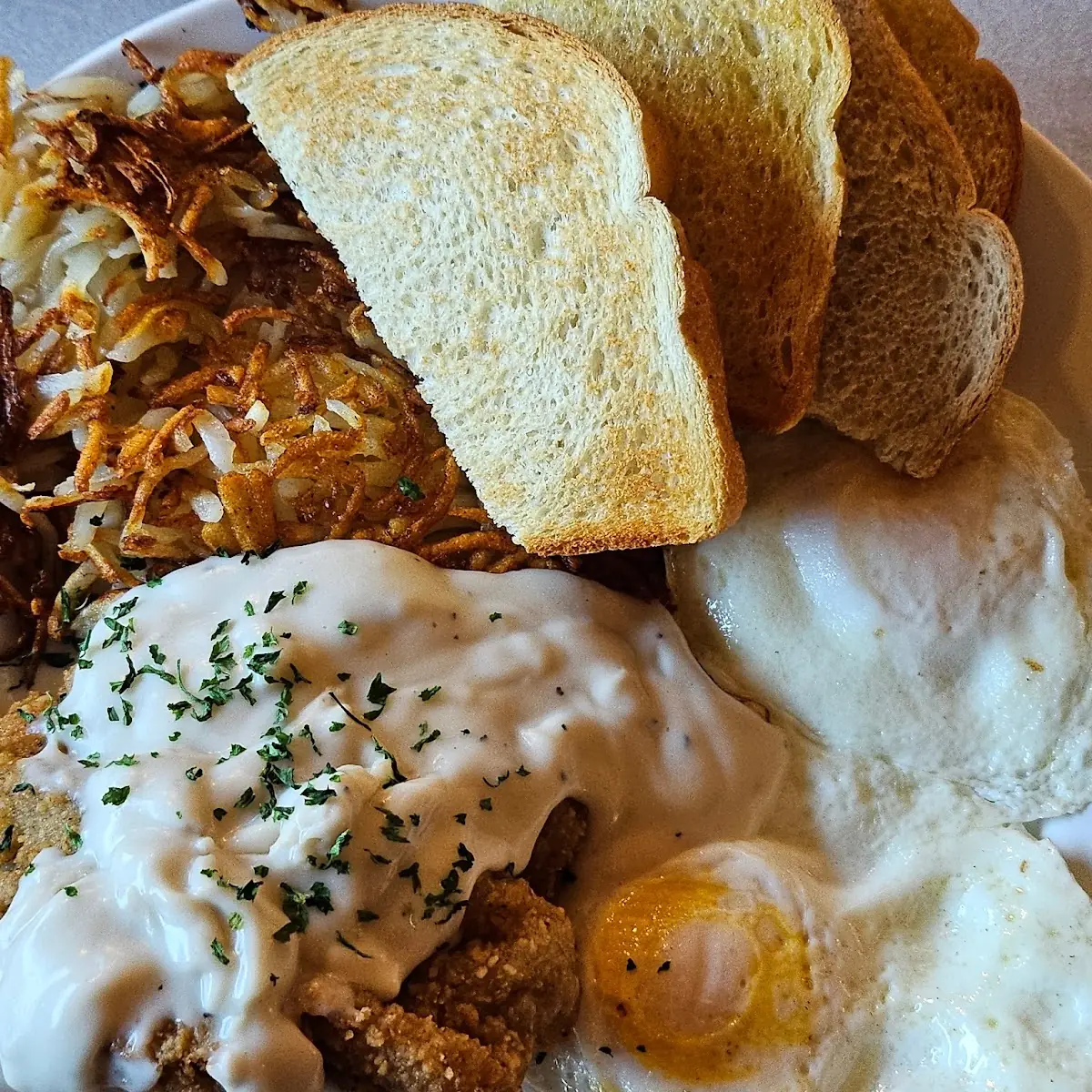 Country Fried Steak and Eggs