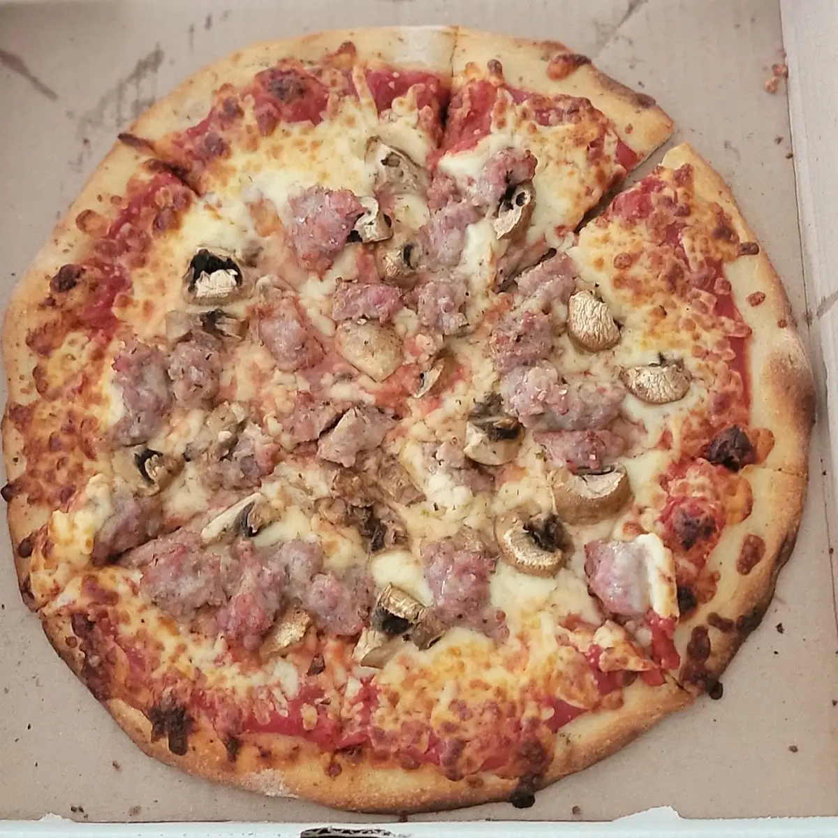 Sausage and Mushroom Pizza