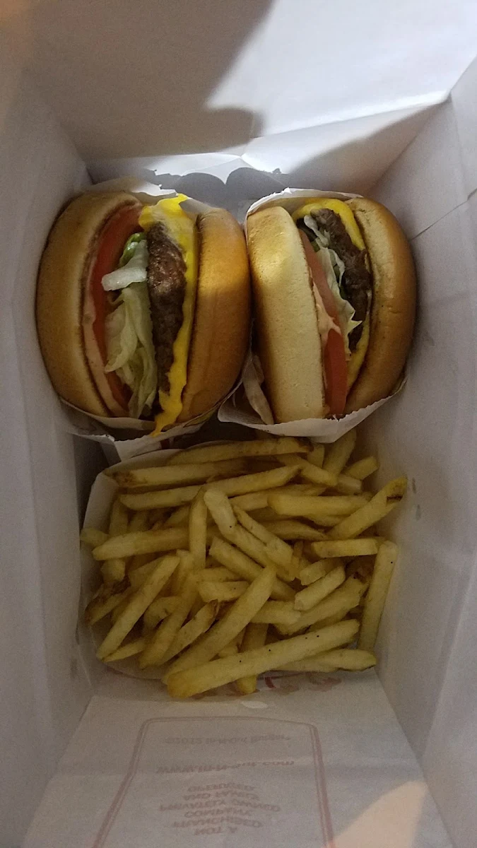 Cheeseburger with Well Done Fries