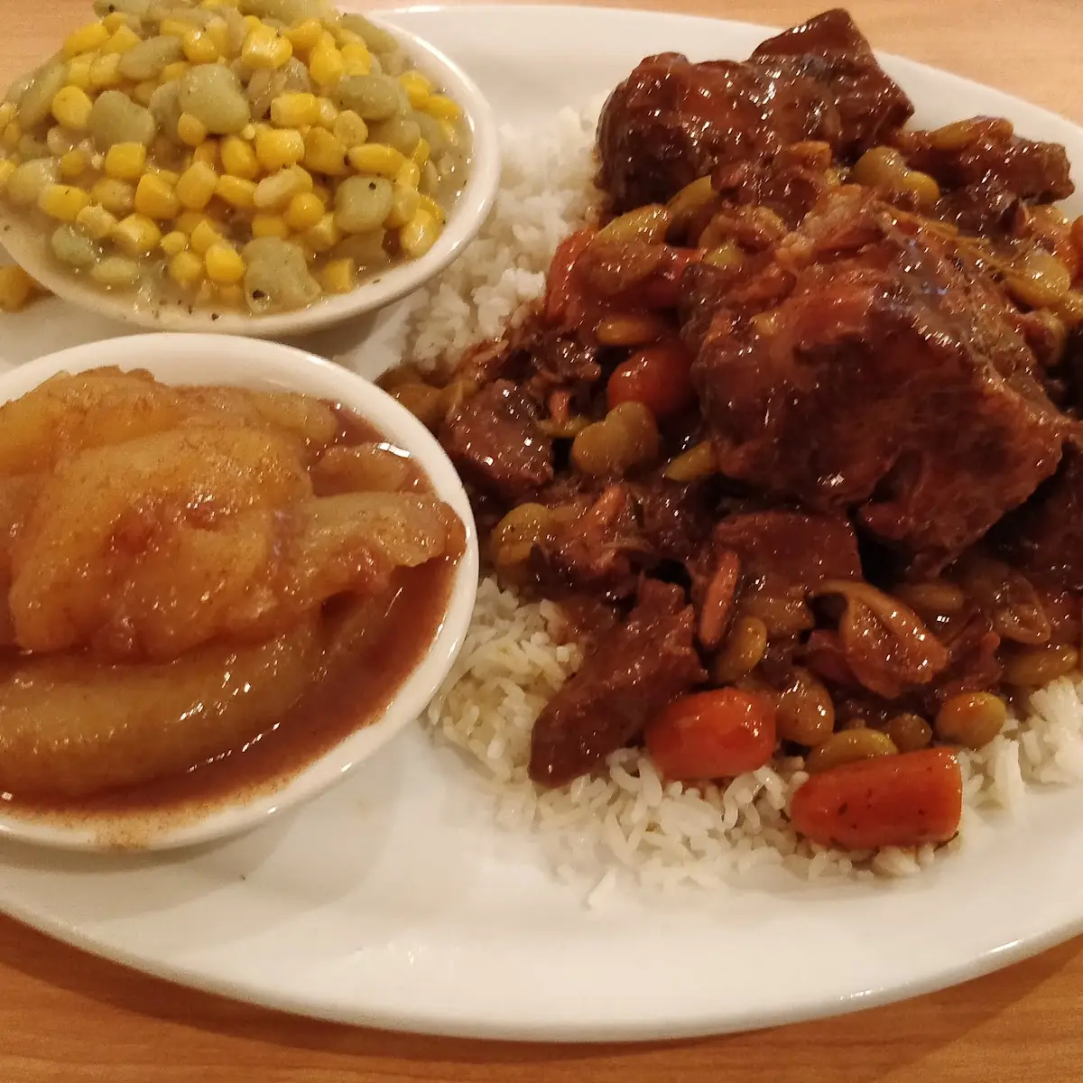 Caribbean Style Oxtails & Beef Tips over Rice