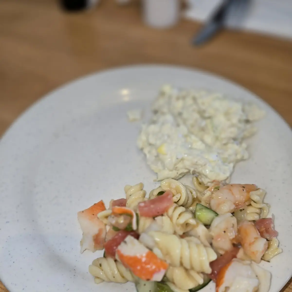 Pasta Salad and Chicken Salad