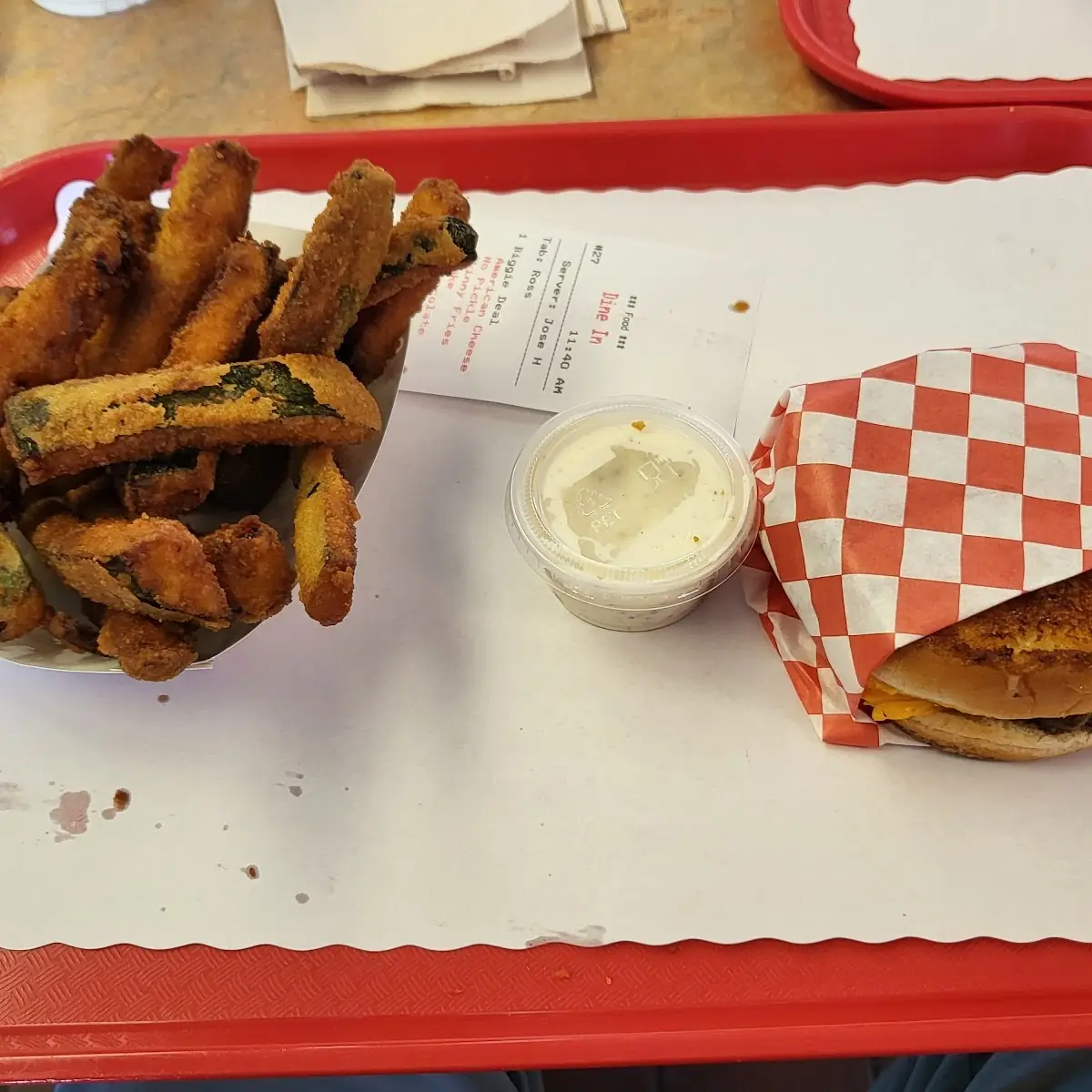 Grilled Cheese Burger with Fried Zucchini
