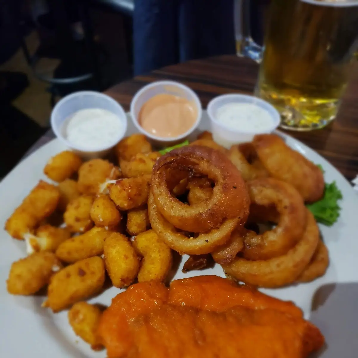 Cheese Curds and Onion Rings