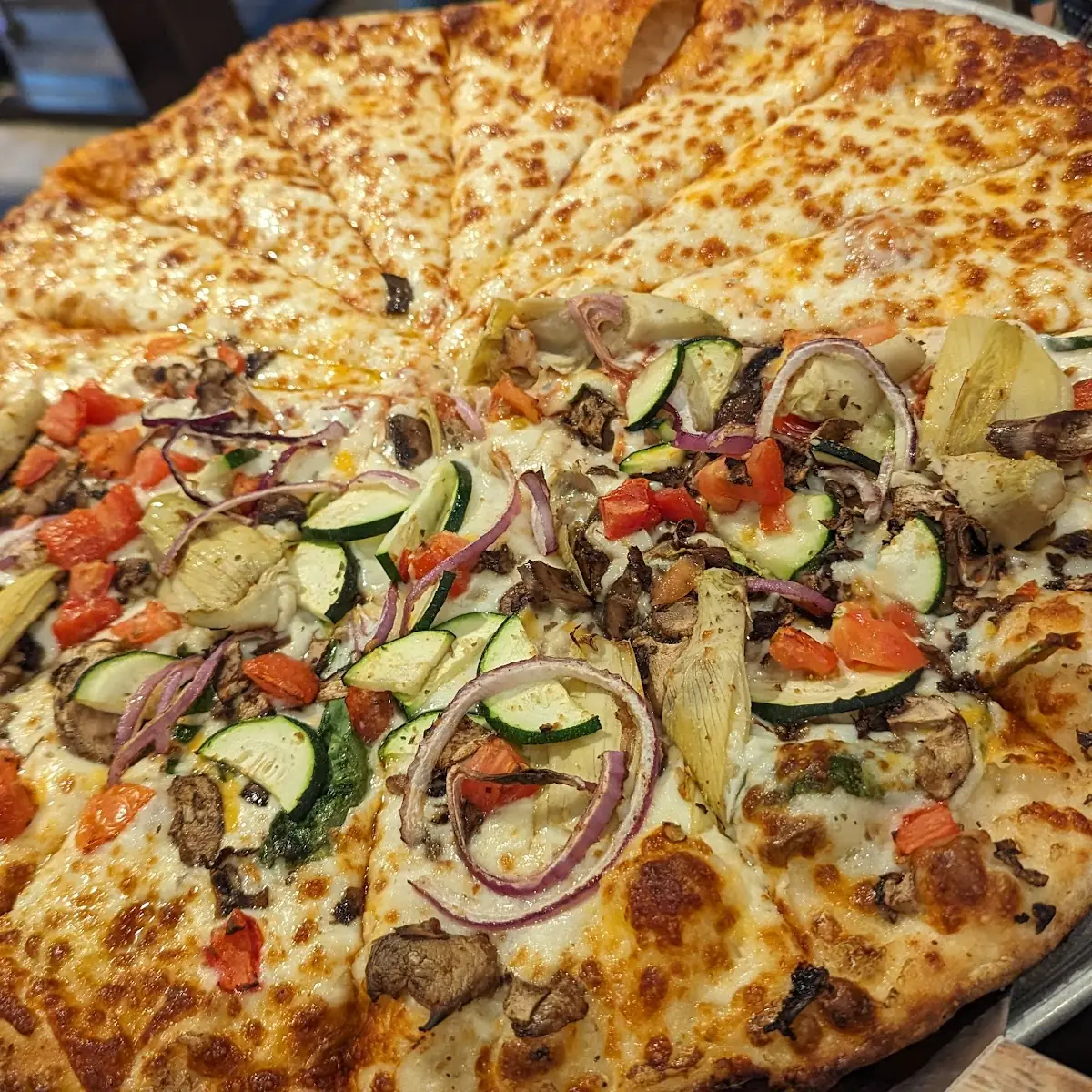 Cheese Pizza & Veggie Pizza