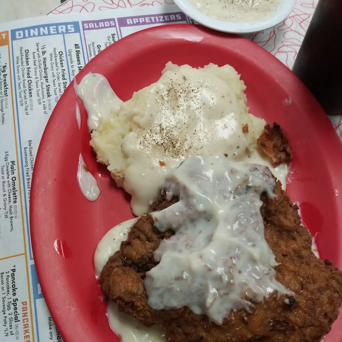 Chicken Fried Steak Mashed Potatoes and Gravy