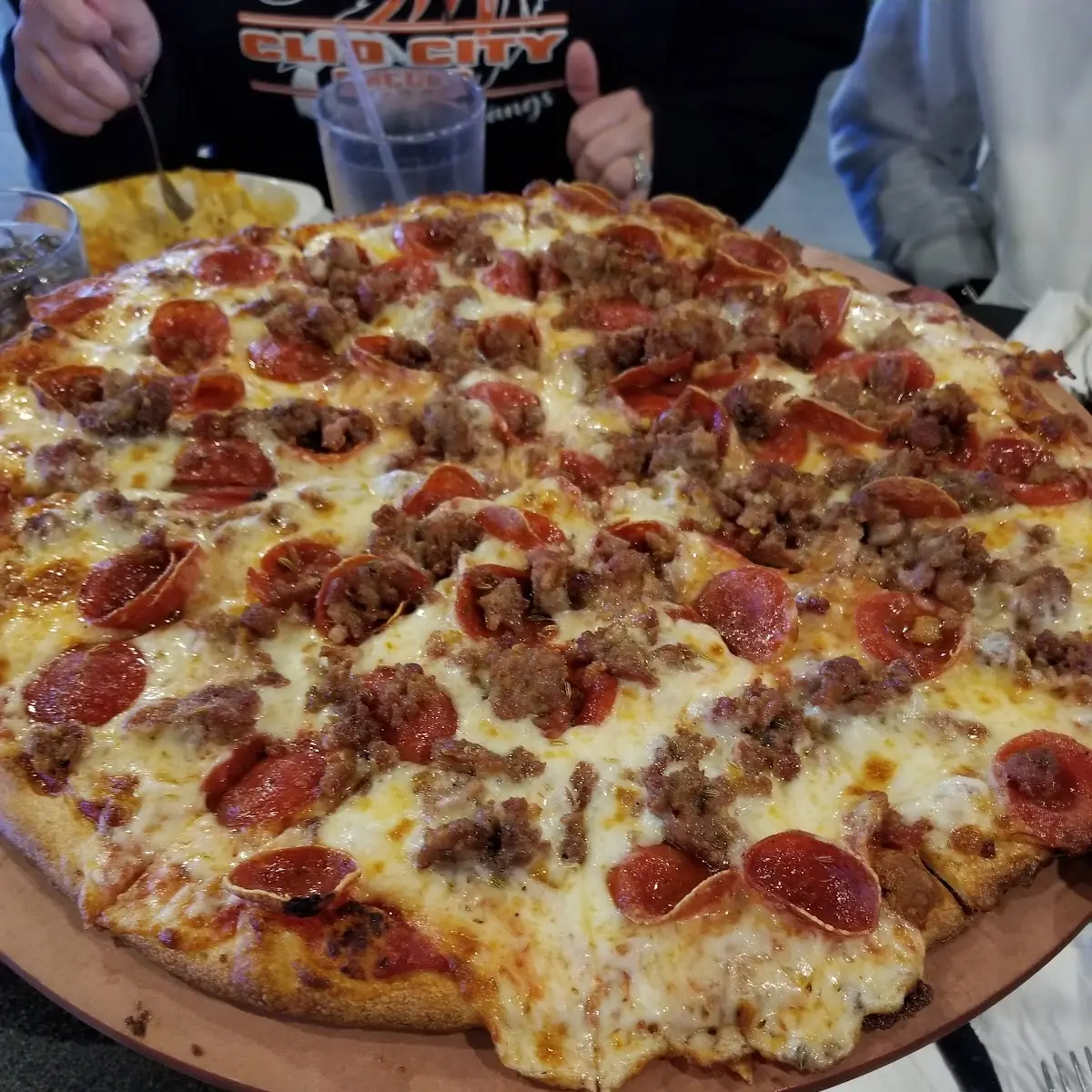 Pepperoni and Sausage Pizza