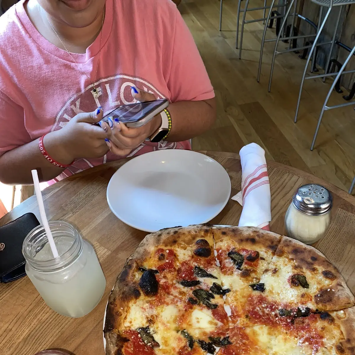 Margarita Pizza with Lemonade
