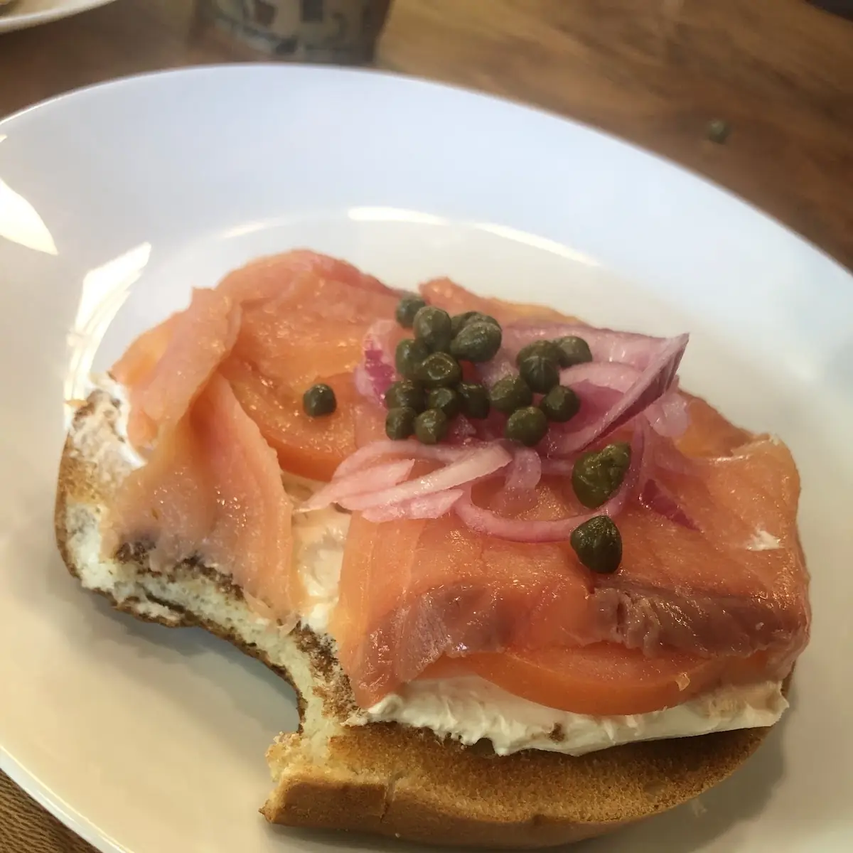 Salmon Bagel with Cream Cheese