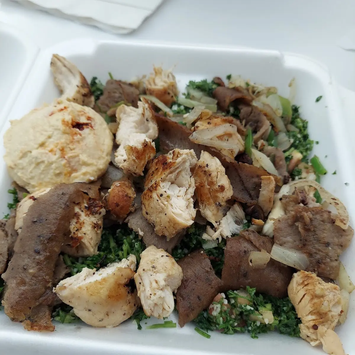 Lamb and Chicken Gyro Platter
