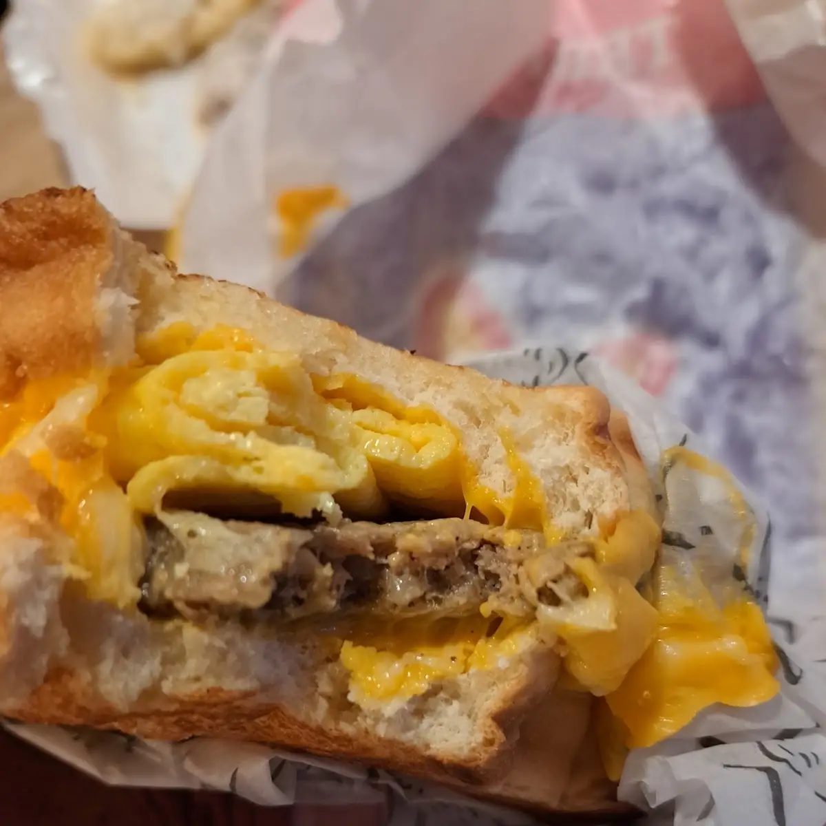 Sausage Egg and Cheese Sandwich