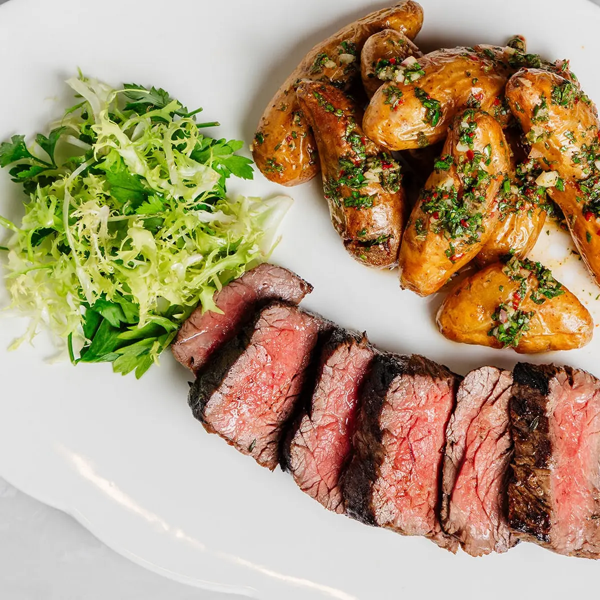 Flat Iron Steak and Potatoes