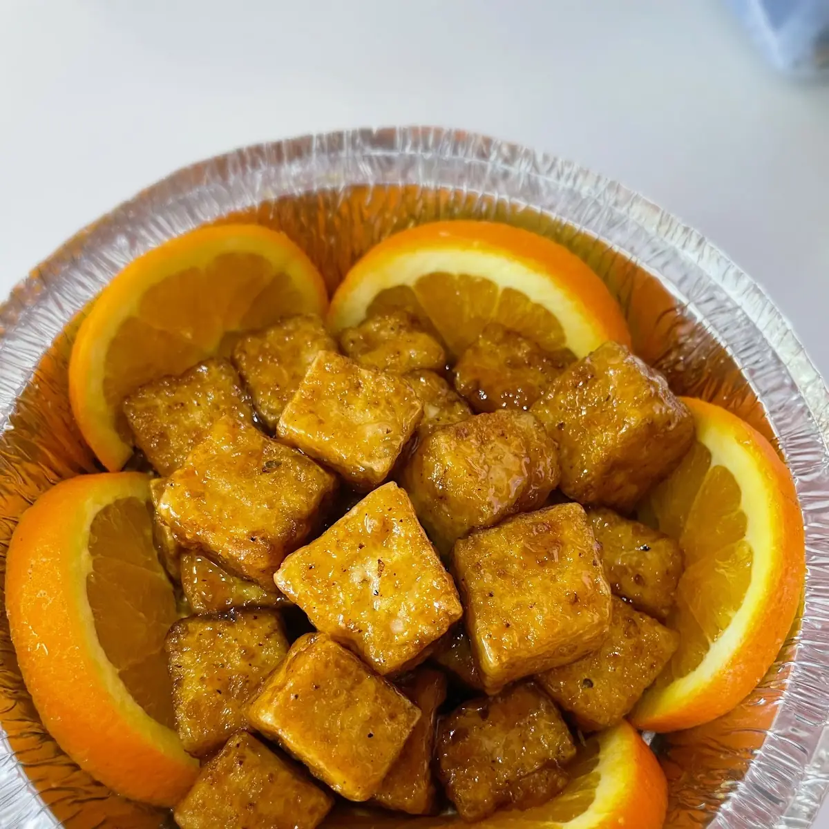 Tofu Salsa Naranja