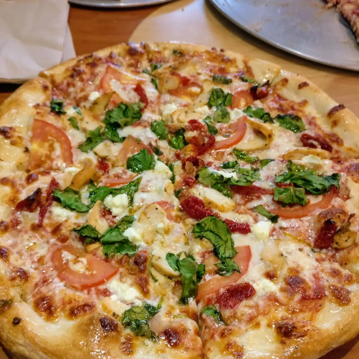 Goat Cheese and Chicken Pizza