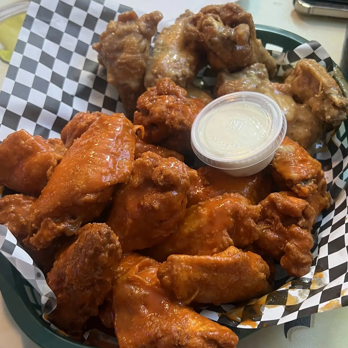 Buffalo Wings and Garlic Parm Wings