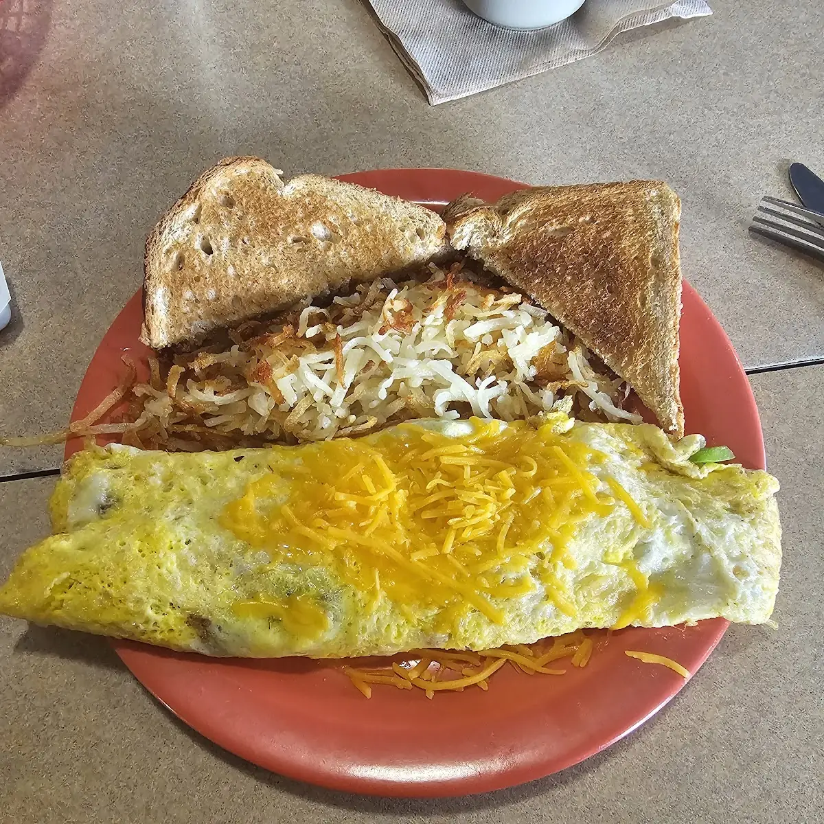 Western Omelet with Toast