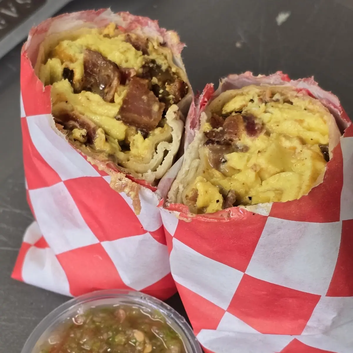 Sausage & Bacon Breakfast Burrito