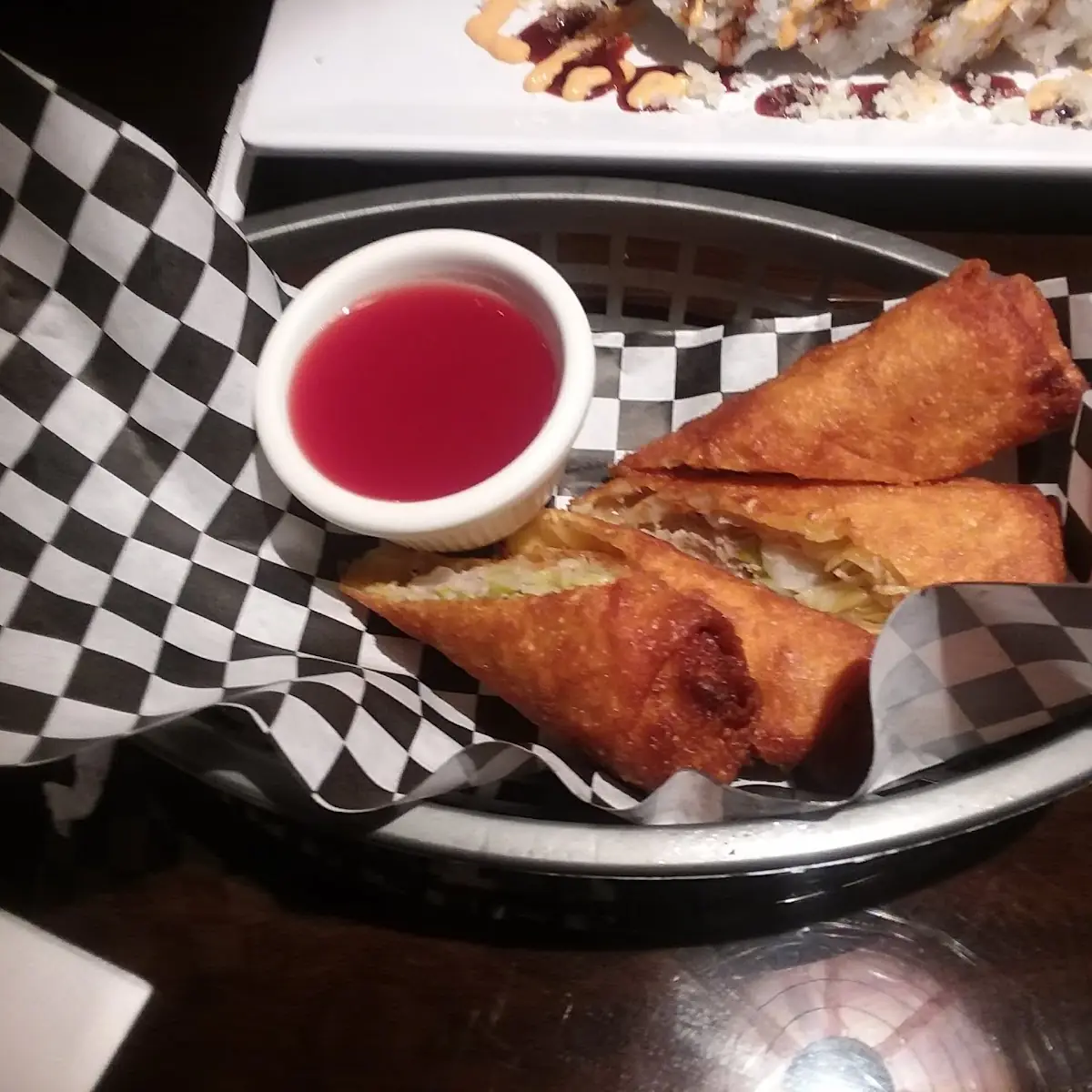 Teriyaki Chicken with Egg Roll