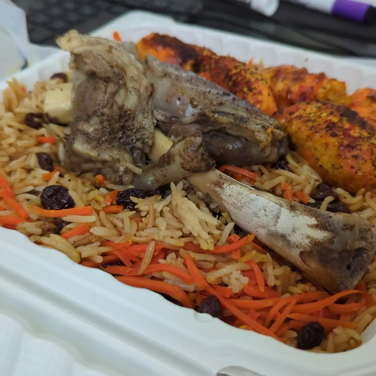 Lamb Shank and Pulao Rice