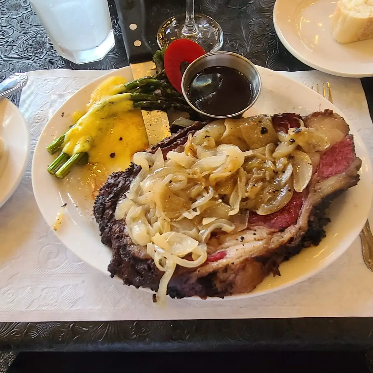 Prime Rib with Sautéed Onions