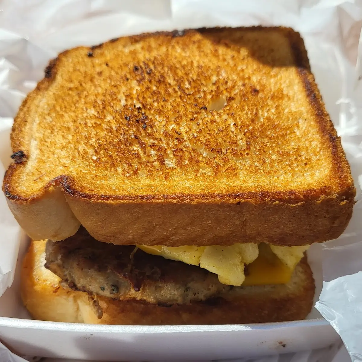 Egg and Cheese Texas Toast Sandwich