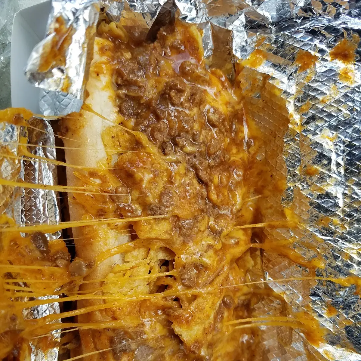 Chili Cheese Dog with Onions