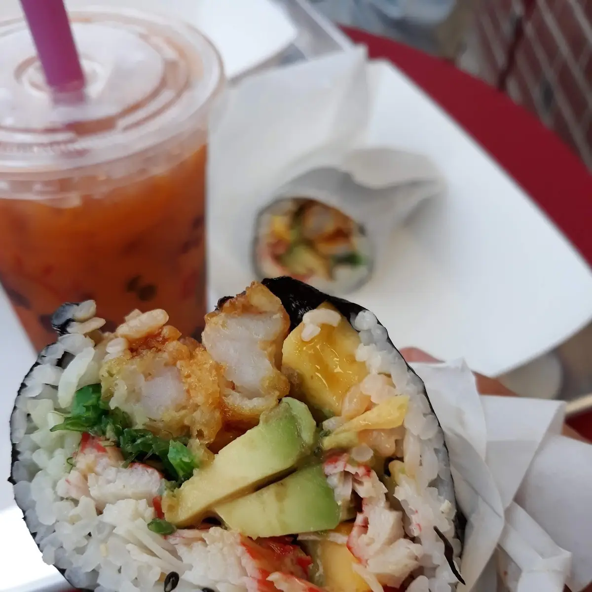 Sushi Burrito with Shrimp Tempura