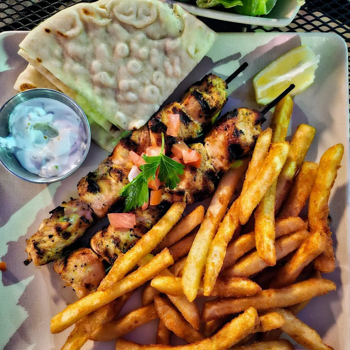 Chicken Souvlaki Platter