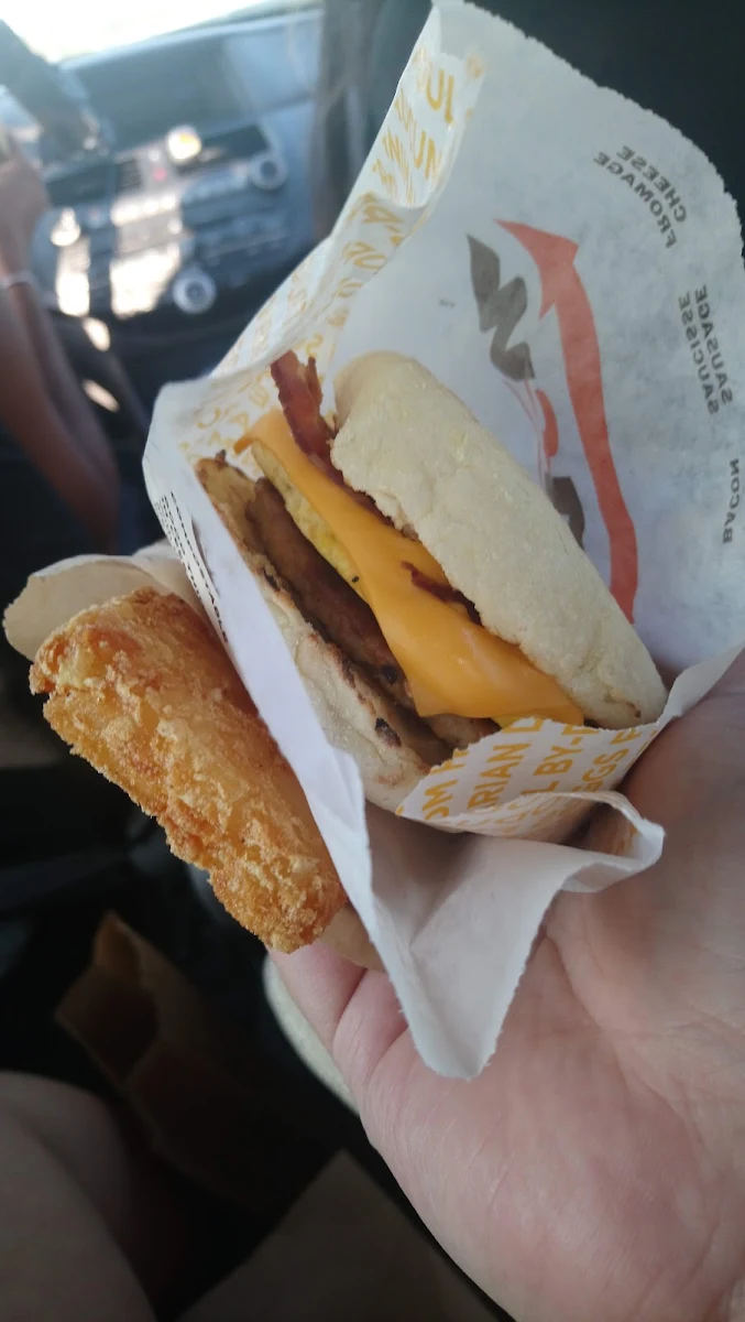 Sausage and Egger Bacon English Muffin, A&W Canada