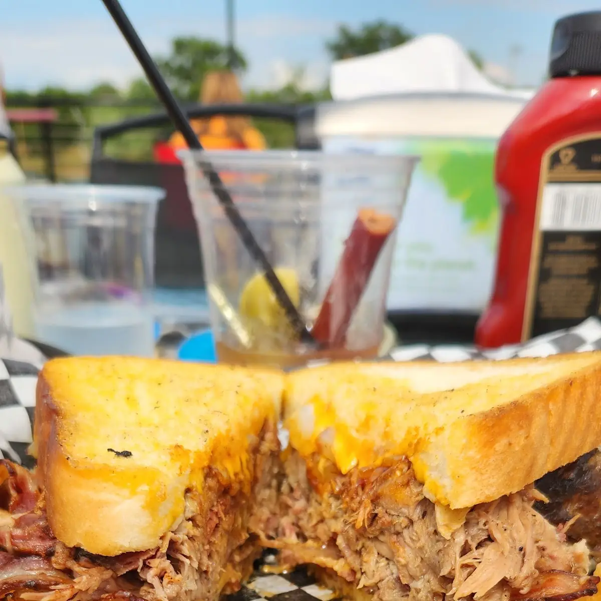 Brisket Grilled Cheese Sandwich Platter