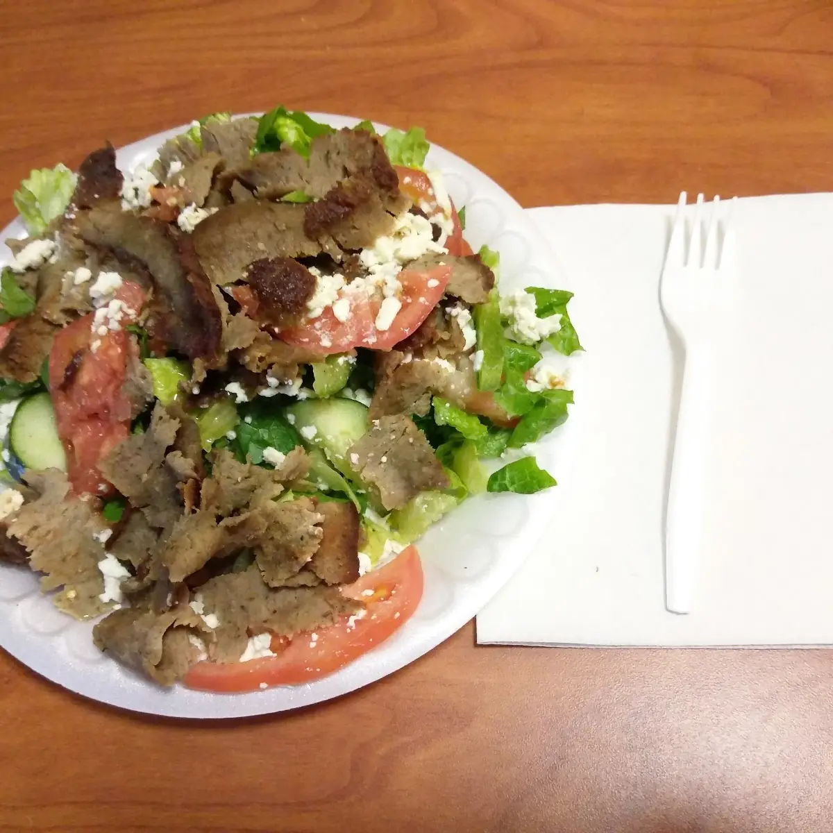 Greek Salad with Gyros
