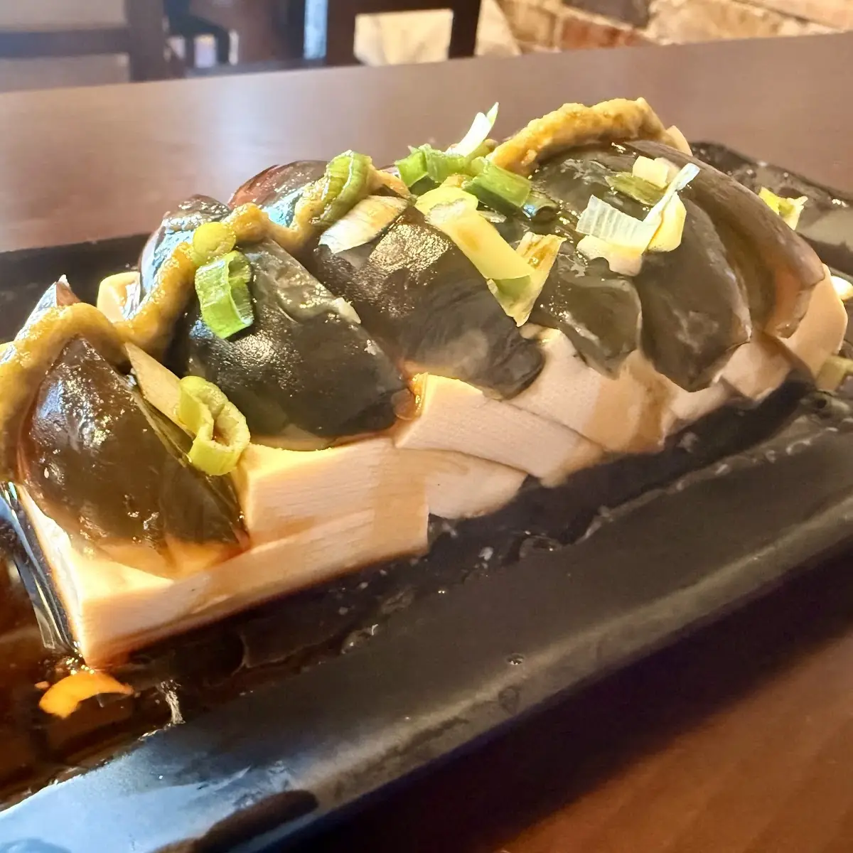 Thousand Year Egg w Torched Chili Sauce