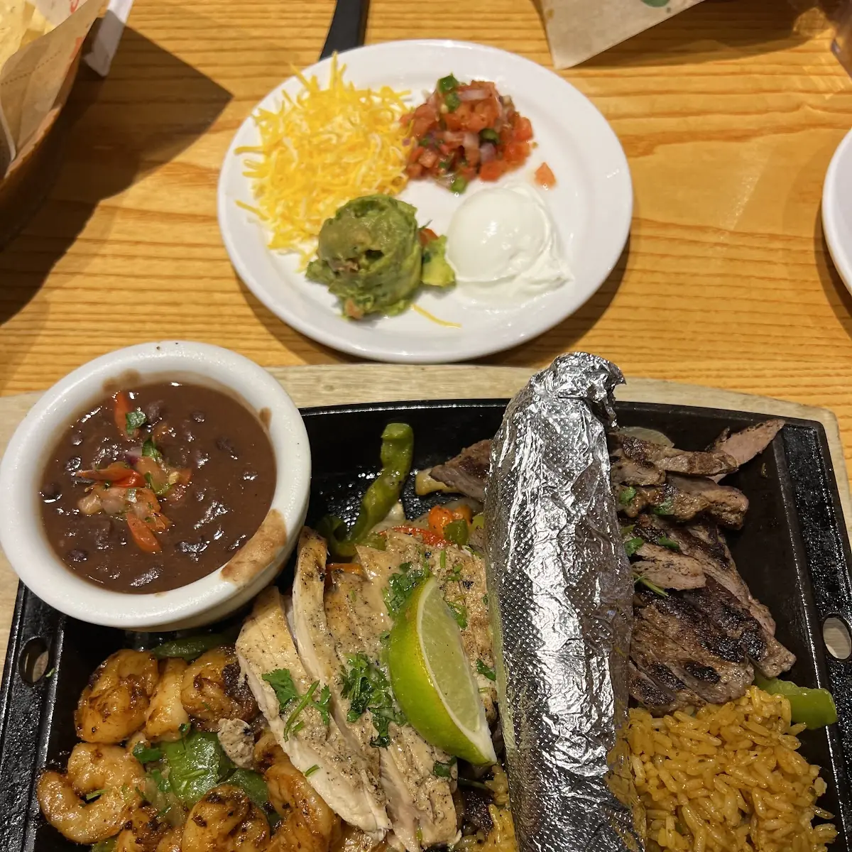 Sizzling Chicken and Steak Fajitas