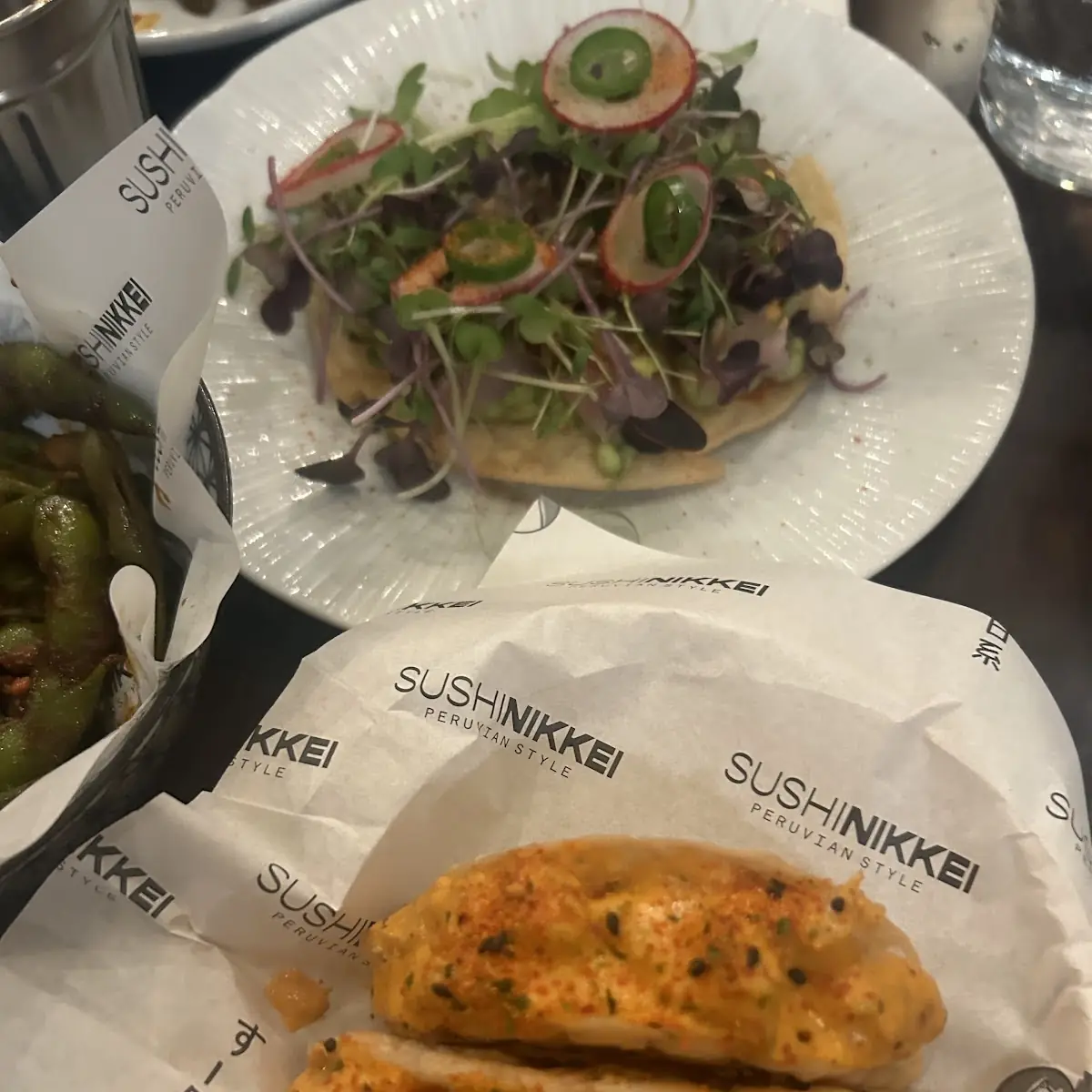 Shrimp Tacos and Tostada