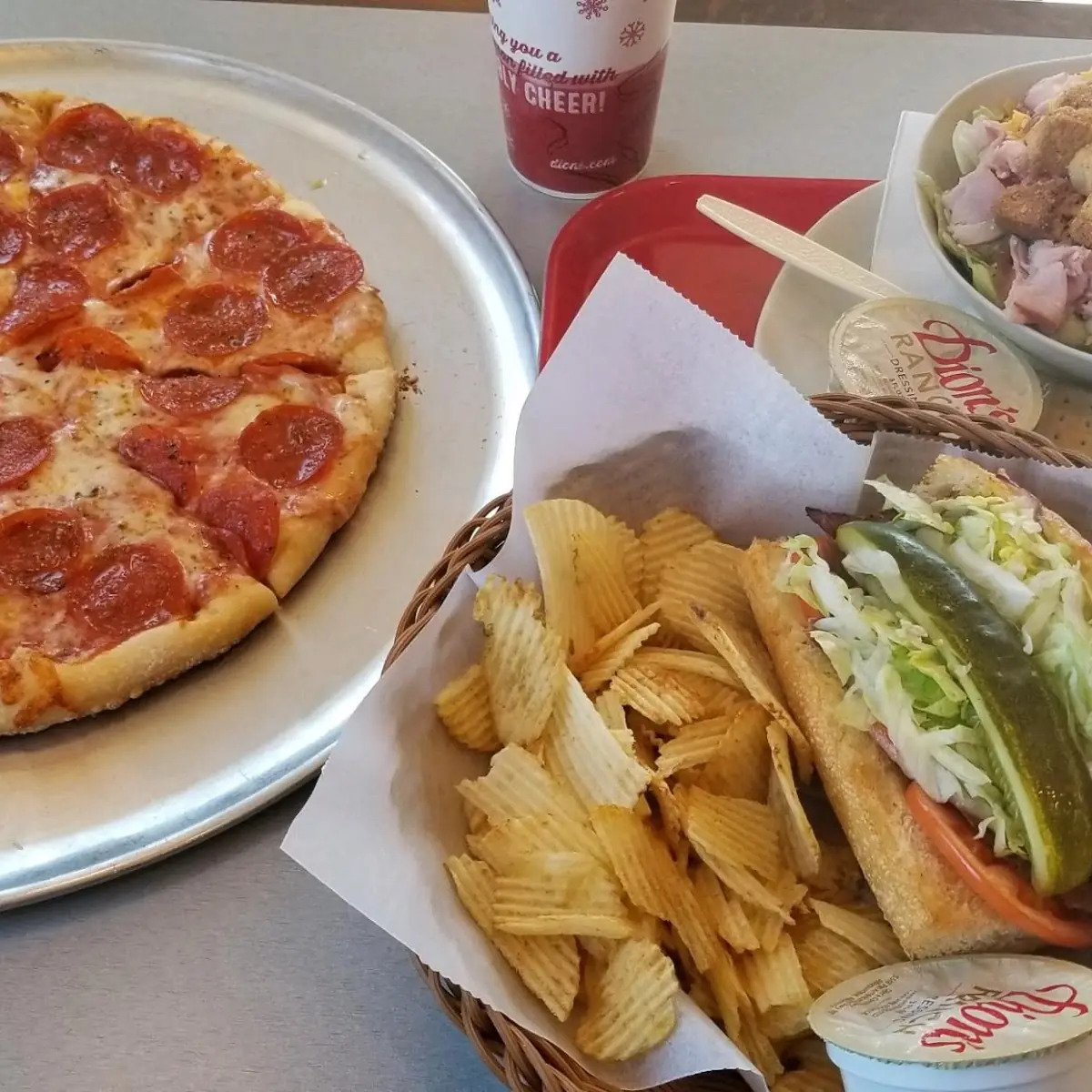 Pizza Sandwich Salad