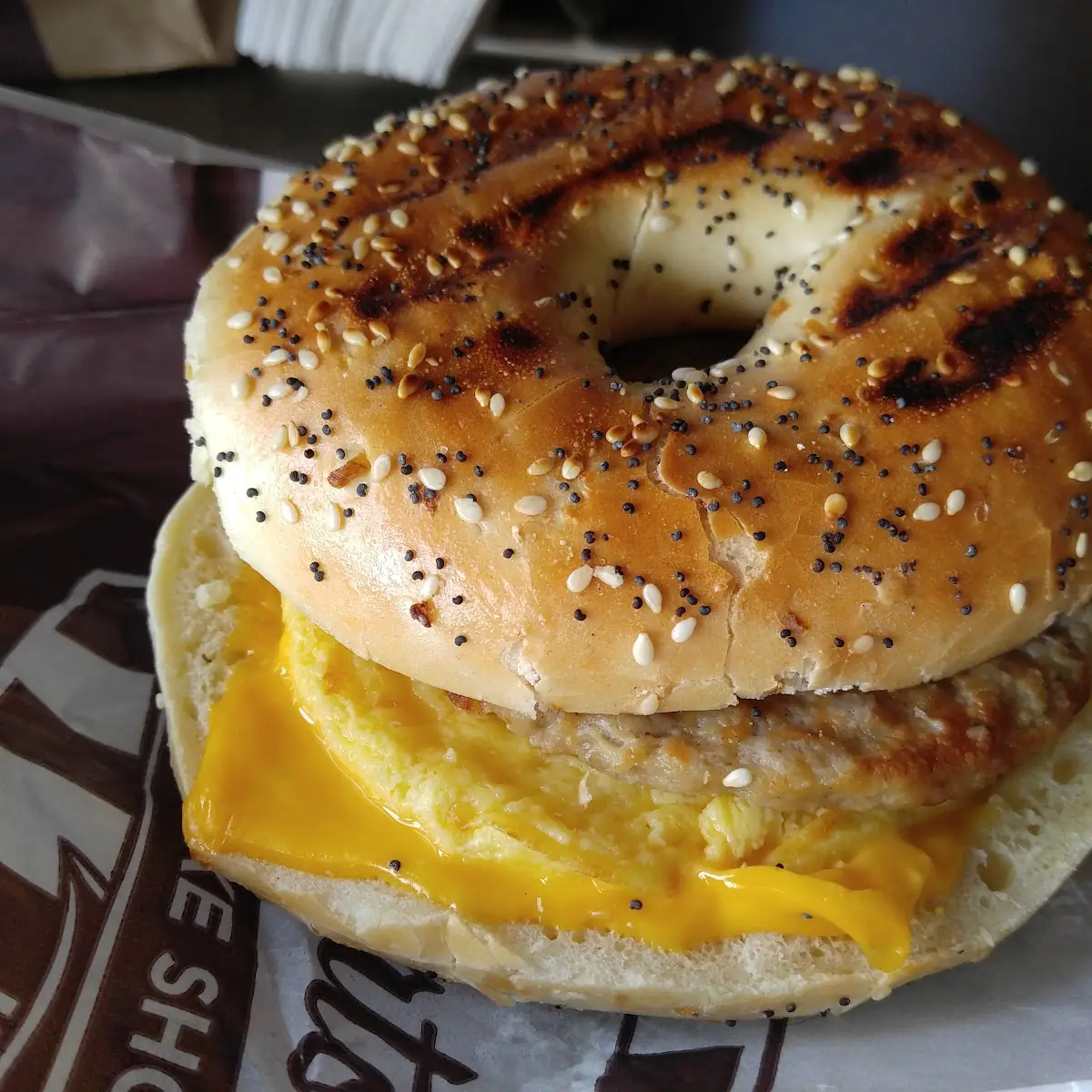 Sausage Egg and Cheese Bagel